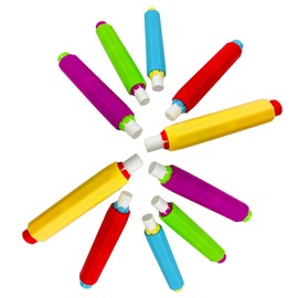 JLEivvi Chalk Holder, 10 Pcs White Chalk Colorful Chalk Sticks, Adjustable Chalk Holder Plastic Chalk Holders Chalk Markers for Office Home