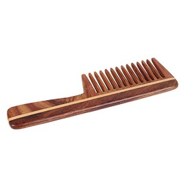 SVATV Handmade Rosewood/Rosewood Detangling Comb for Thick, Curly and Wavy Hair, Non-Static and Environmentally Friendly S-81A