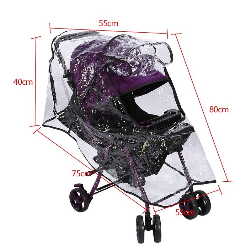 Ejoyous Stroller Rain Cover, PVC Universal Waterproof Baby Stroller Rain