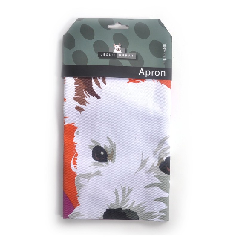 Westie Apron by Leslie Gerry,Multi,69cm x 89cm