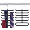 HangerWise – 4-Pack Non-Slip Velvet Tie Hanger Organizer Rack –