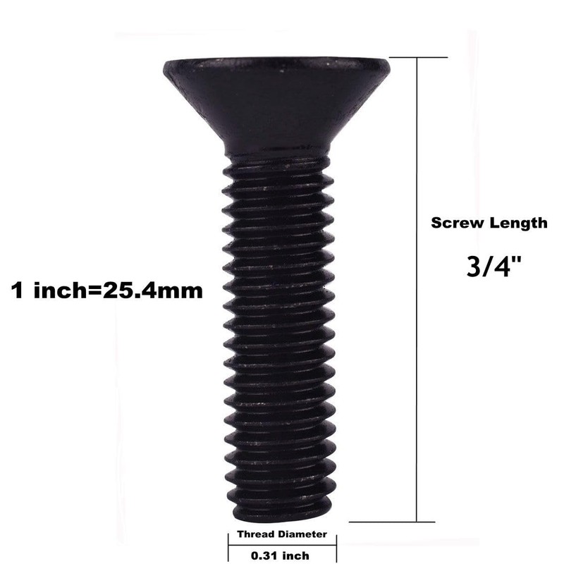 VAMUOEFL 5/16-18 x 3/4" Flat Countersunk Head Screws Socket Cap