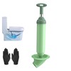 Professional Toilet Plunger, High Pressure Unclogger with Curved Head Design,