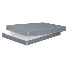 Lineco, Archival Newspaper Preservation Storage Box, Drop Front Design with Metal Edge, Acid-Free File Organizer, Preserveor for Photos, Documents, Scrapbook, Magazines, 18x13 Gray