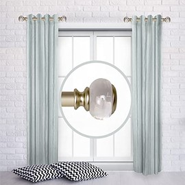 A&F Rod Décor - Mercury 1" Side Curtain Rod 12-20 inch (Set of 2) - Gold