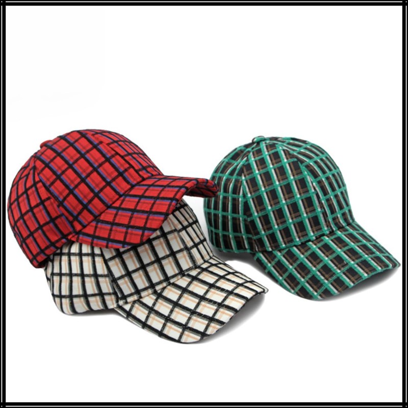 White Fang CZA304 Checkered Cap, Casual Design, Hat, Checkered Pattern,