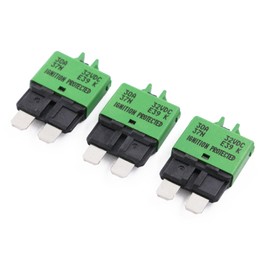 Gloaso 12 V DC Circuit Breaker 30 A Manual Reset Circuit Breaker Low Profile Circuit Breaker ATC/ATO Circuit Breaker 12 Volt - 32 V DC, Manual Resettable 30 Amp, Pack of 3