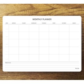 Undated Monthly Planner Notepad,Desk Calendar for Organizing&Scheduling Tasks-Productivity Tracker,Goals,Notes&To-Do Lists–A4 Size (8,3"X11,7")Premium Thick Paper with Cardboard Back Support 50 Sheets