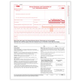 1096 Transmittal for Information Returns Tax Form, Pack of 25