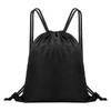 Waterproof Gym Bag with Drawstring, Black Drawstring Backpack Sports Bag
