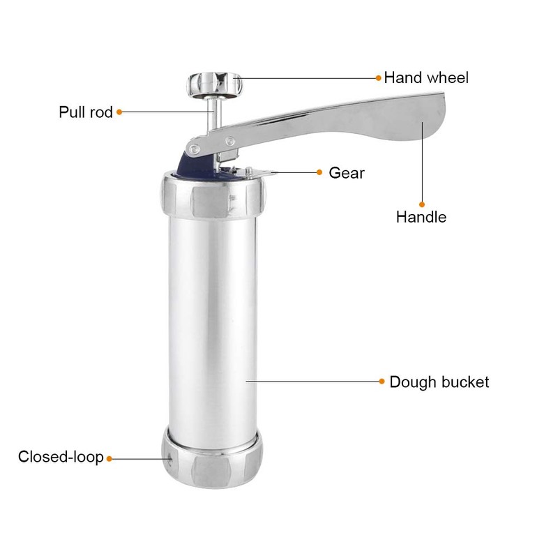 QANYEGN Cookie Press Machine, Aluminum Cookie Press Machine, DIY Cookie