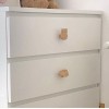 ZILucky Set of 4 Wooden Animal Drawer knobs Natural Wood