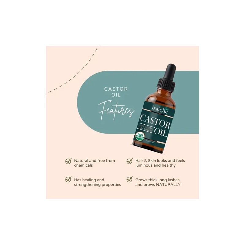 Aceite De Ricino Orgánico (2 Oz) + Tubo De Rímel