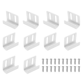 uxcell 10 Pcs Stainless Steel Tile Hanger, Adjustable Tile Display Wall Hanger Mounting Bracket Wall Mounted Hook Fastener Bracket for Mirrors Picture Frames, White (Inner Width 15mm)