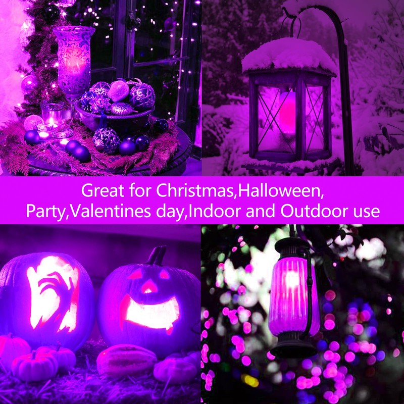 Bitrue LED Flame Bulbs, 4 Modes Purple Flame Effect Light