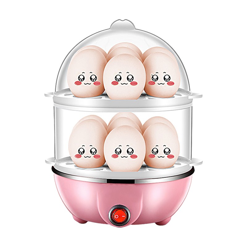 Double Layer Egg Cooker 14 Egg Capacity Hard Boiled Egg