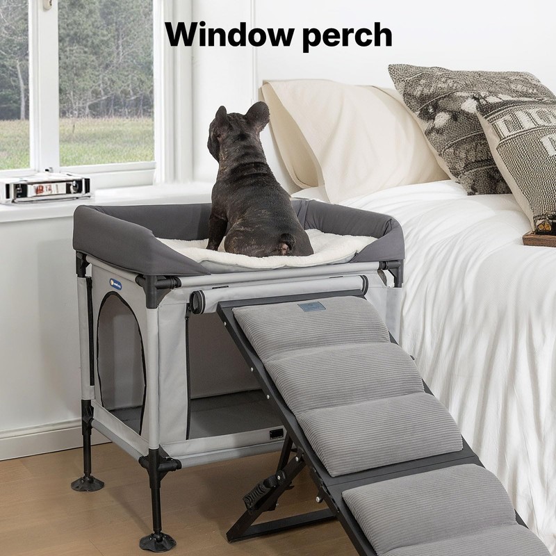 Veehoo Dog Bunk Bed, Dog Beds Attachment to Human Bed,