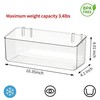 vacane 2 Pack Plastic Adhesive Mount Over Cabinet Door Organizer,