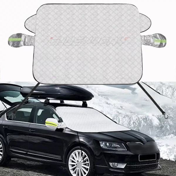 CHUSYYRAY 70x54" Magnetic Car Windshield Cover Sun Protector Shade Winter
