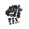 Aoktorkit 100 Pcs Plastic Plugs, 16mm Black Plastic Hole Plugs,