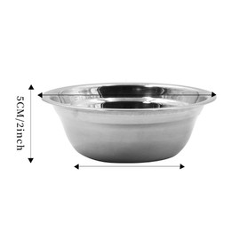 Petsoigné 2 x Interchangeable Bowls Stainless Steel for Cat Bowls Dog Bowl Set Ceramic and Stainless Steel (Interchangeable, Stainless Steel)