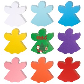 72 Pcs Angel Cutouts Paper Angel Shapes Christmas Angel Shaped Cut Outs Assorted Color Paper Angel Die Cut for Christmas Winter Celebration Decor Kids Bulletin Board Classroom Craft Projects,5.3x6