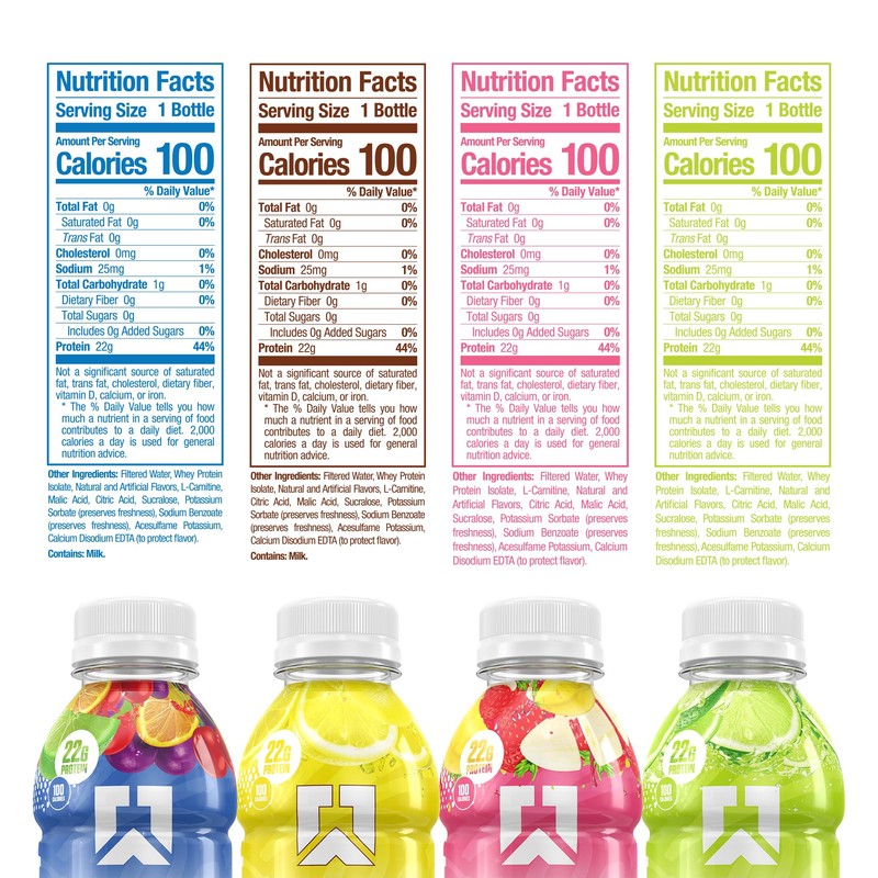 RYSE Clear Protein Drink - Variety Pack - 100 Calories,