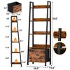 Furologee Furologee 5-Tier Ladder Shelf, Ladder Bookshelf with Removable Drawer,