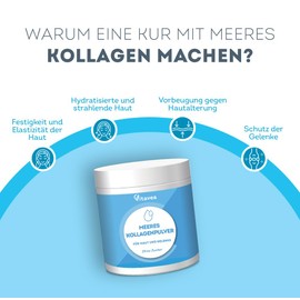 Marine Collagen Powder - Rich in Vitamin C - 10,000 mg Collagen Type 1 - Joints, Skin Beauty, Anti-Ageing - Pineapple/Lime Flavour - No Added Sugar - Sea Collagen Powder - Vitavea