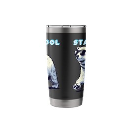 Stay Cool Polar Bear Sunglasses Fun Chill Vibe Minimalist Stainless Steel Insulated Tumbler