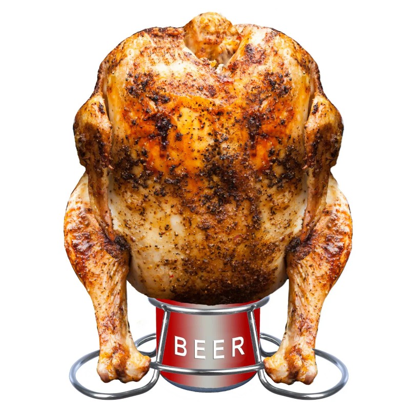PBKay Stainless Steel Beer Can Chicken Rack Roaster