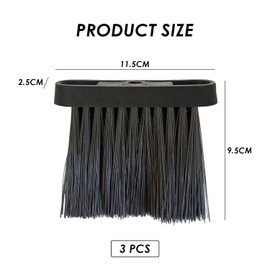 3 Piece Chimney Cleaning Brushes, Chimney Decoking Equipment, Fireplace Cutlery Replacement Broom, Plastic Brushes, Floor Cleaning Tools, Fireplace Tool Brushes (Black)