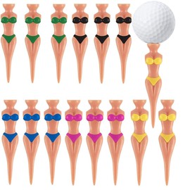 Kettion 15Pcs Golf Tees, Ladies Bikini Golf Tees, Golf Ball Tees Nails, Plastic Funny Golf Tee, Novelty Golf Accessories for Golf Lovers Golf Practice Training, Outdoor Sport, Party, Valentines Day