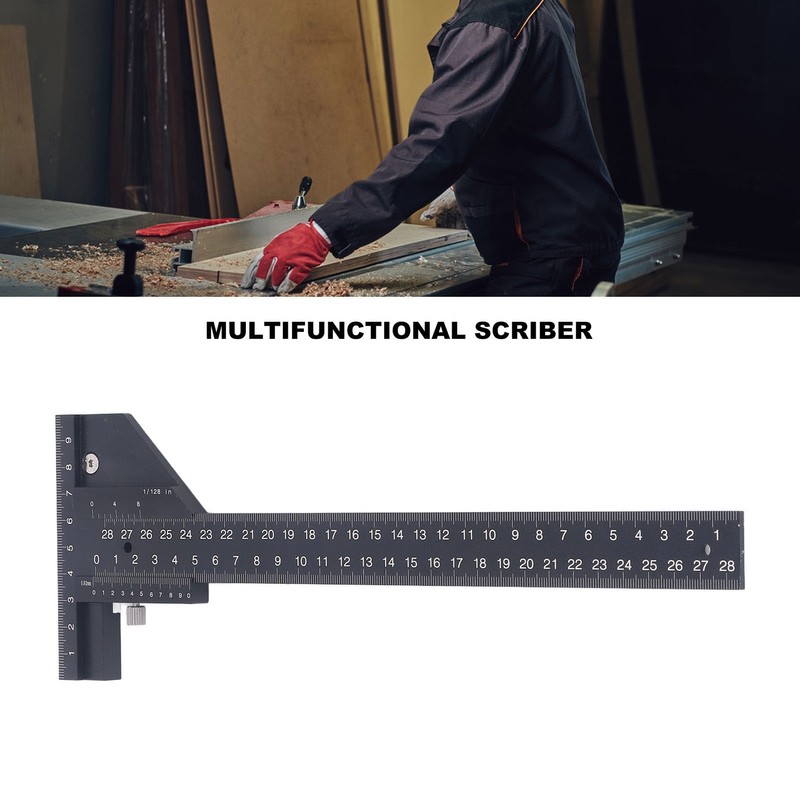 0 to 280mm T Shaped Ruler Aluminum Alloy Accurate Scale