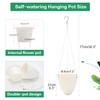 Sungmor 3 Pack Self Watering Hanging Planters, Unique Eggshell Shape