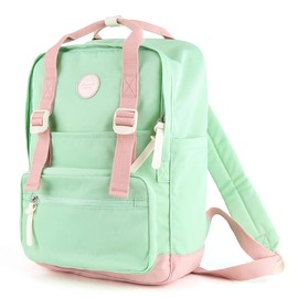 himawari Laptop Backpack for Women, 14.9 Inch,Large Capacity College Bookbag for School, Waterproof Casual Daypack for Travel-1088-06#Green
