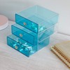 iDesign Drawers Makeup Storage Drawers, Plastic Desktop Drawer Organiser, Aqua