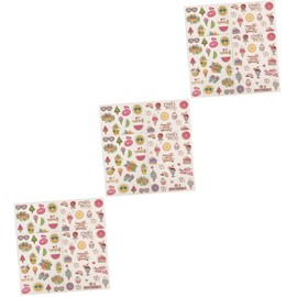 LALAFINA 3sets Temporary for Boys and Girls Glitter Body Stickers Party Hawaiian Beach Design 4sheets*3