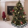 SXKKoin 35.5" Traditional Holiday Christmas Tree Skirt with Black and
