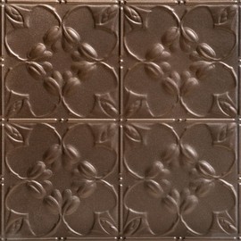 Shanko SKPC302 Lilac Stamped Metal Nail-up Tin Ceiling Tile (Covers/ 24 sq. ft.), Bronze, Pack of 6