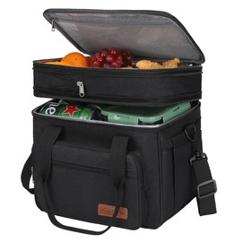 Maelstrom Lunch Box for Men,Insulated Lunch Bag Women/Men,Leakproof Lunch Cooler Bag, Lunch Tote Bag - Color: Black - 23L, Size: Expandable - 23L