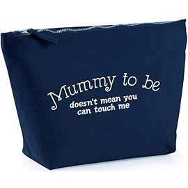 Hippowarehouse Mummy to be doesn't mean you can touch me printed make up cosmetic wash bag 18x19x9cm