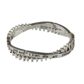 4030710 Philippians 4:13 Stretch Bracelet Religious Cross Bible I Can Do All Things Scripture