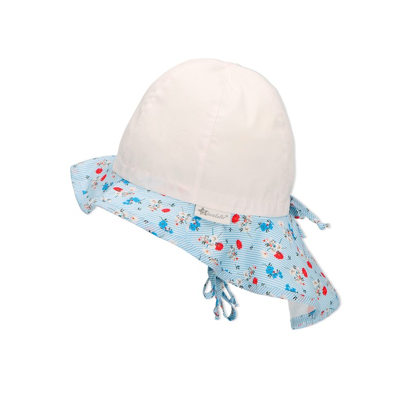 Sterntaler Girls' Sun Hat Flower Wreath Hat, White