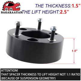 BAGARAATAN 2.5" Front Leveling Lift Kits,Raise Your Vehicle 2.5 inchs Front Lift Leveling Kit Compatible with 2004-2021 Ford F150 4WD/2WD, Does Not Fit Raptor