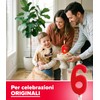 dekora - Candeline Compleanno Gigante Numero 6 Rossa 15 cm