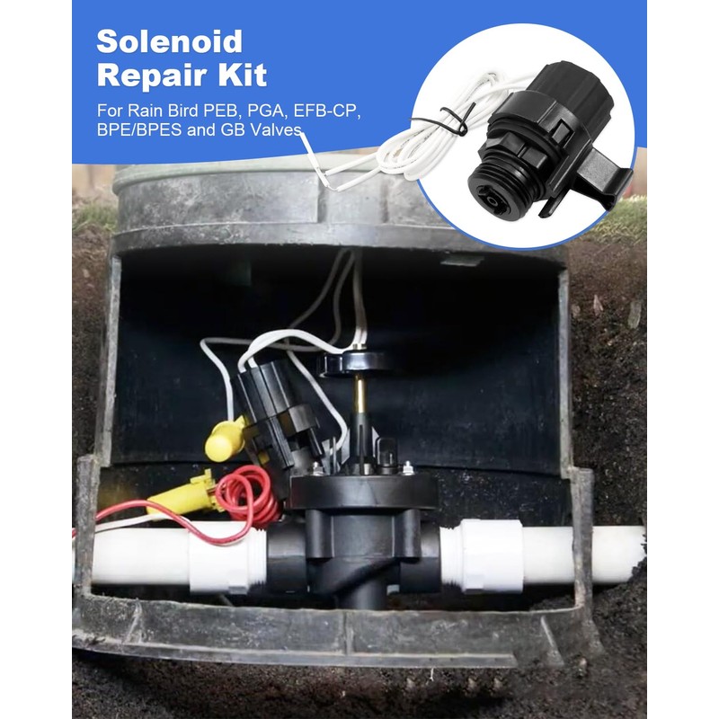 2Pack Solenoid Repair Kit Fit for HydroRain Rain Bird Sprinkler
