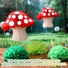 Yexiya 22 Pcs Mushroom Honeycomb and Flowers Honeycomb Ball Hanging
