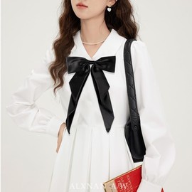 [FYBownot] School Ribbon Ribbon Tie Uniform Ribbon Necktie Ladies Girls School Uniform Accessories Girls' Necktie Accessories Uniform Students School Commuting Entrance Ceremony/Graduation Ceremony