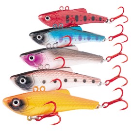 XBLACK Hard Fishing Lures Set 2.75''/0.24oz 5PCS VIB Baits for Beginner Starter, XBLACK Baits, Catch Big Fish!